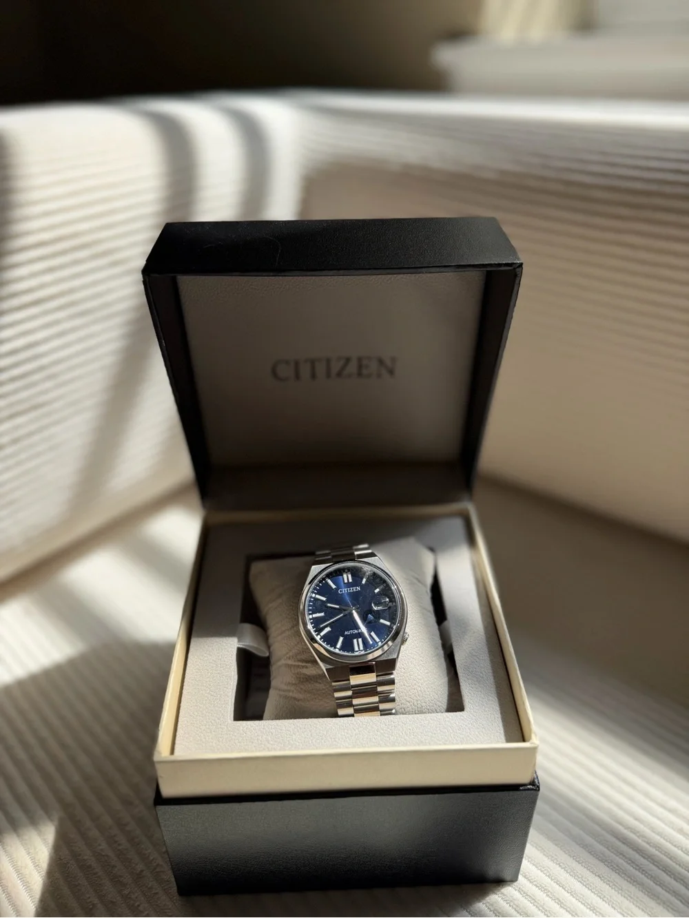 Citizen Silver Bracelet Watch with Blue Dial